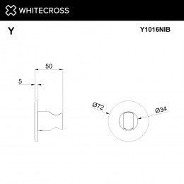 Кронштейн точечный WHITECROSS Y1016NIB брашированный никель