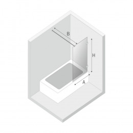 Шторка для ванны NEW TRENDY AVEXA WHITE 100x150 EXK-2965-WP белый