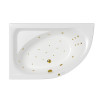 Ванна WHITECROSS Aquarella 170x110 левая ULTRA золото