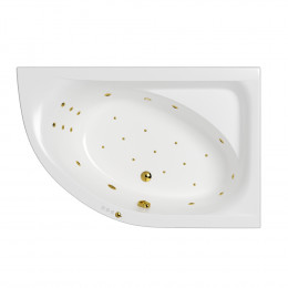 Ванна WHITECROSS Aquarella 170x110 правая ULTRA золото