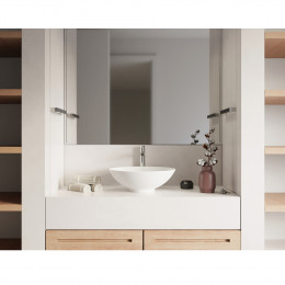 Умывальник WHITECROSS Jade D=40,5 белый мат иск. камень