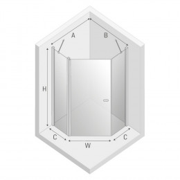 Душевое ограждение NEW TRENDY NEW SOLEO 80x80x195 K-0606 хром