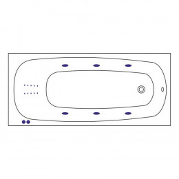 Ванна WHITECROSS Layla Slim 170x75 LINE NANO хром