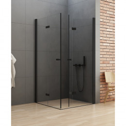 Душевое ограждение NEW TRENDY NEW SOLEO BLACK складные 2D 90x90x195 D-0235A/D-0239A черный
