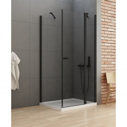Душевое ограждение NEW TRENDY NEW SOLEO BLACK 90x90x195 K-0542 черный