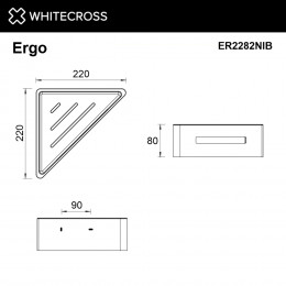 Полка для душа угловая WHITECROSS Ergo ER2282NIB брашированный никель
