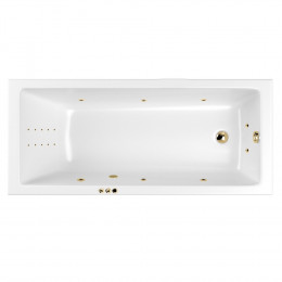 Ванна WHITECROSS Wave Slim 170x75 SMART NANO золото