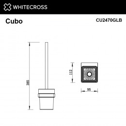 Ершик подвесной WHITECROSS Cubo CU2470GLB брашированное золото