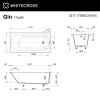 Ванна WHITECROSS Gin 170x80 RAL мат иск. камень