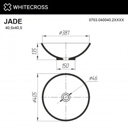 Умывальник WHITECROSS Jade D=40,5 RAL мат иск. камень