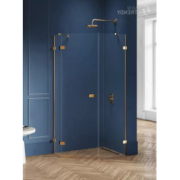 Душевое ограждение NEW TRENDY AVEXA GOLD BRUSHED L 100x80x200 EXK-3859 брашированное золото