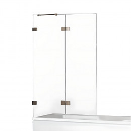 Шторка для ванны NEW TRENDY AVEXA GUNMETAL BRUSHED 120x150 EXK-3525 L оружейная сталь