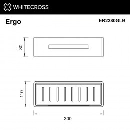 Полка для душа WHITECROSS Ergo ER2280GLB брашированное золото