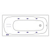 Ванна WHITECROSS Layla 170x75 LINE NANO хром
