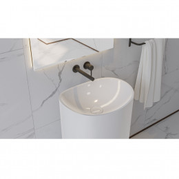 Умывальник WHITECROSS Stella 50x40 белый глянец иск. камень