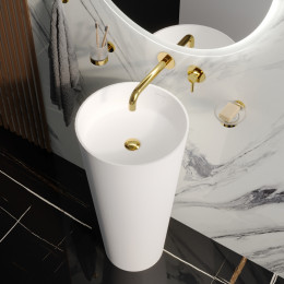 Умывальник WHITECROSS Air D=40,5 белый мат иск. камень