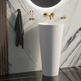 Умывальник WHITECROSS Air D=40,5 белый мат иск. камень