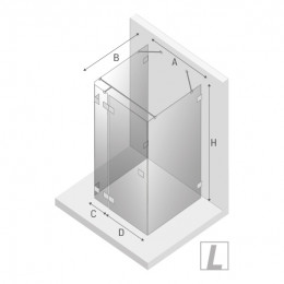 Душевое ограждение NEW TRENDY EVENTA L 80x80x200 EXK-4571 хром