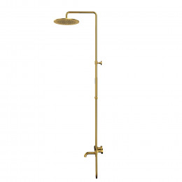 Термостатическая система для ванны наружного монтажа, брашированное золото, WHITECROSS Y Y1234GLB 