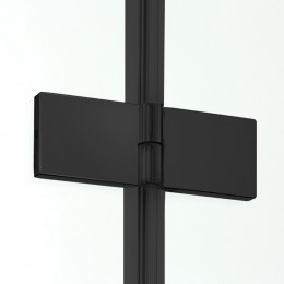 Дверь в нишу NEW TRENDY NEW SOLEO BLACK складные L 90x195 D-0223A черный