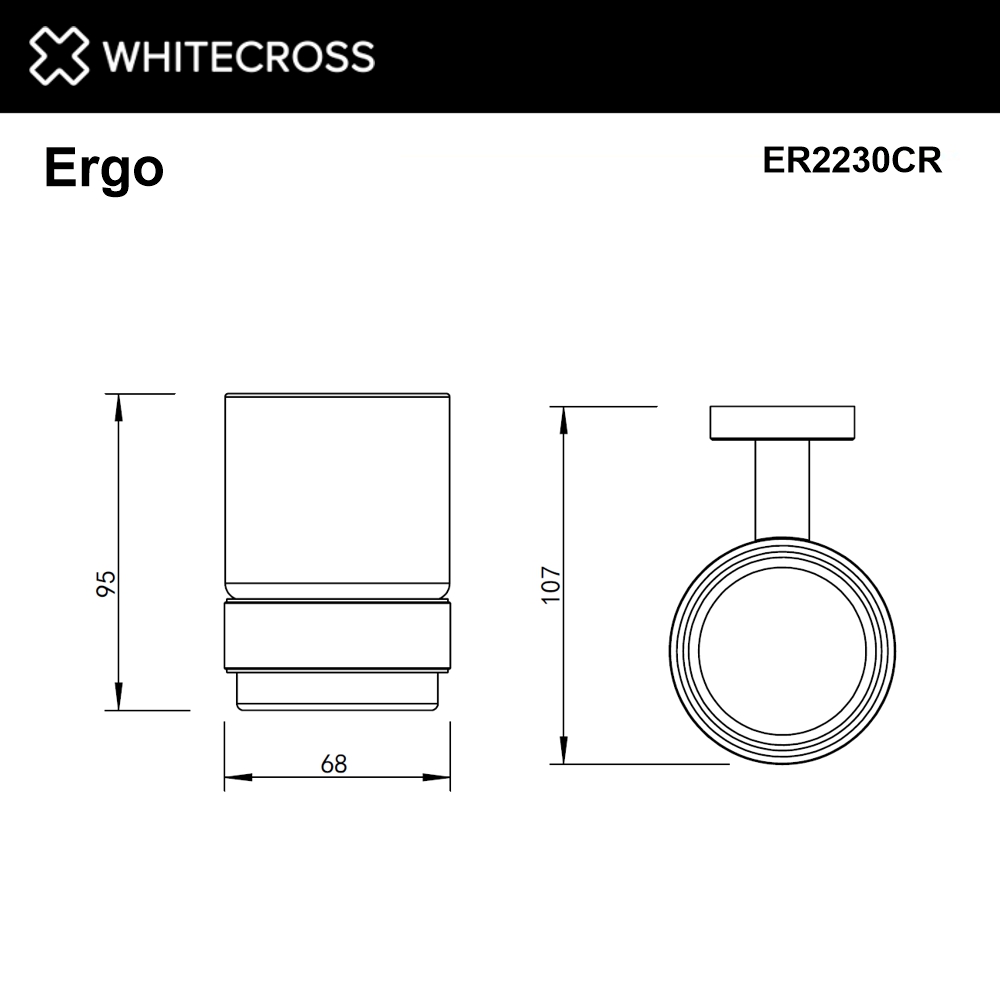 Стакан подвесной WHITECROSS Ergo ER2230CR хром