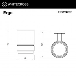 Стакан подвесной WHITECROSS Ergo ER2230CR хром