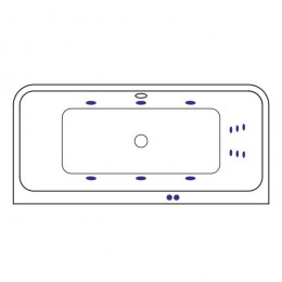 Ванна EXCELLENT Arana 180x85 LINE золото