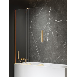 Шторка для ванны NEW TRENDY SMART GOLD BRUSHED 130x150 EXK-7790-WU брашированное золото