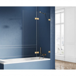 Шторка для ванны NEW TRENDY AVEXA GOLD BRUSHED 100x150 EXK-2011 R брашированное золото