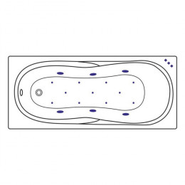 Ванна EXCELLENT Sekwana 170x75 RELAX золото