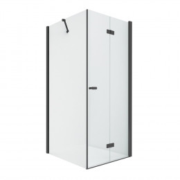 Душевое ограждение NEW TRENDY NEW SOLEO BLACK складные двери R 70x80x195 D-0237A/D-0114B черный