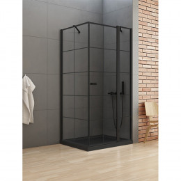 Душевое ограждение NEW TRENDY NEW SOLEO BLACK R 90x90x195 K-0581 черный