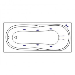 Ванна EXCELLENT Sekwana 170x75 LINE NANO золото