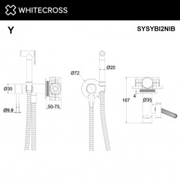 Внешняя часть WHITECROSS SYSYBI2NIB брашированный никель