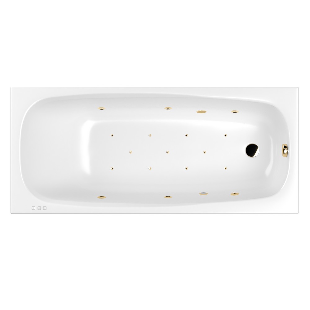 Ванна WHITECROSS Layla Slim 180x80 RELAX золото