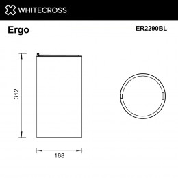 Ведро для мусора WHITECROSS Ergo 4 л. с крышкой ER2290BL черный мат
