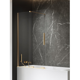 Шторка для ванны NEW TRENDY SMART GOLD BRUSHED 100x150 EXK-7787 брашированное золото