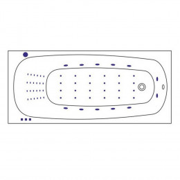 Ванна WHITECROSS Layla 170x75 NANO золото
