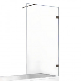 Шторка для ванны NEW TRENDY AVEXA GUNMETAL BRUSHED 60x150 EXK-3516-WP оружейная сталь