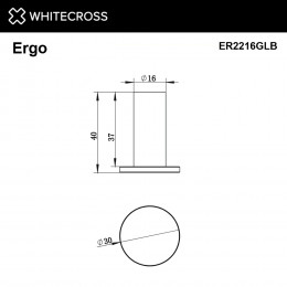 Крючок WHITECROSS Ergo ER2216GLB брашированное золото