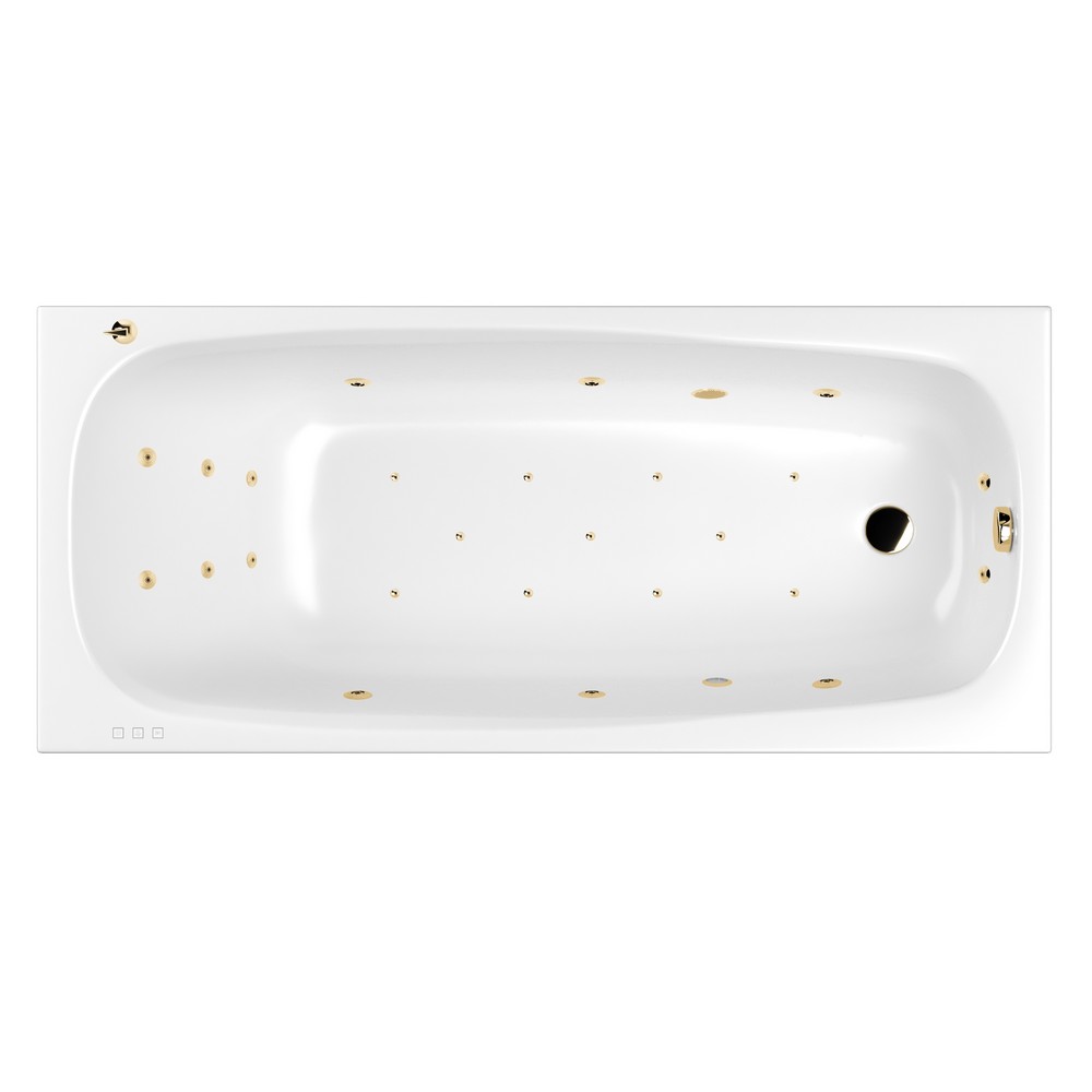 Ванна WHITECROSS Layla Slim 180x80 ULTRA золото