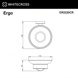 Мыльница подвесная WHITECROSS Ergo ER2220CR хром