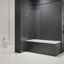 Шторка для ванны NEW TRENDY AVEXA COPPER BRUSHED 100x150 EXK-3807 брашированная медь