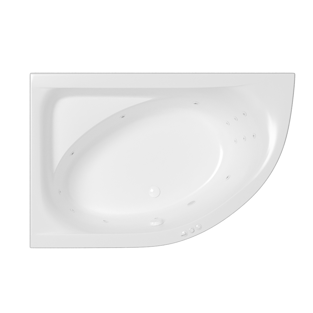 Ванна WHITECROSS Aquarella 170x110 левая SMART белый