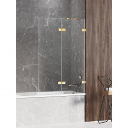 Шторка для ванны NEW TRENDY AVEXA GOLD SHINE 110x150 EXK-2185 R золото