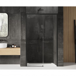 Дверь в нишу NEW TRENDY PRIME BLACK 130х200 R D-0323A черный