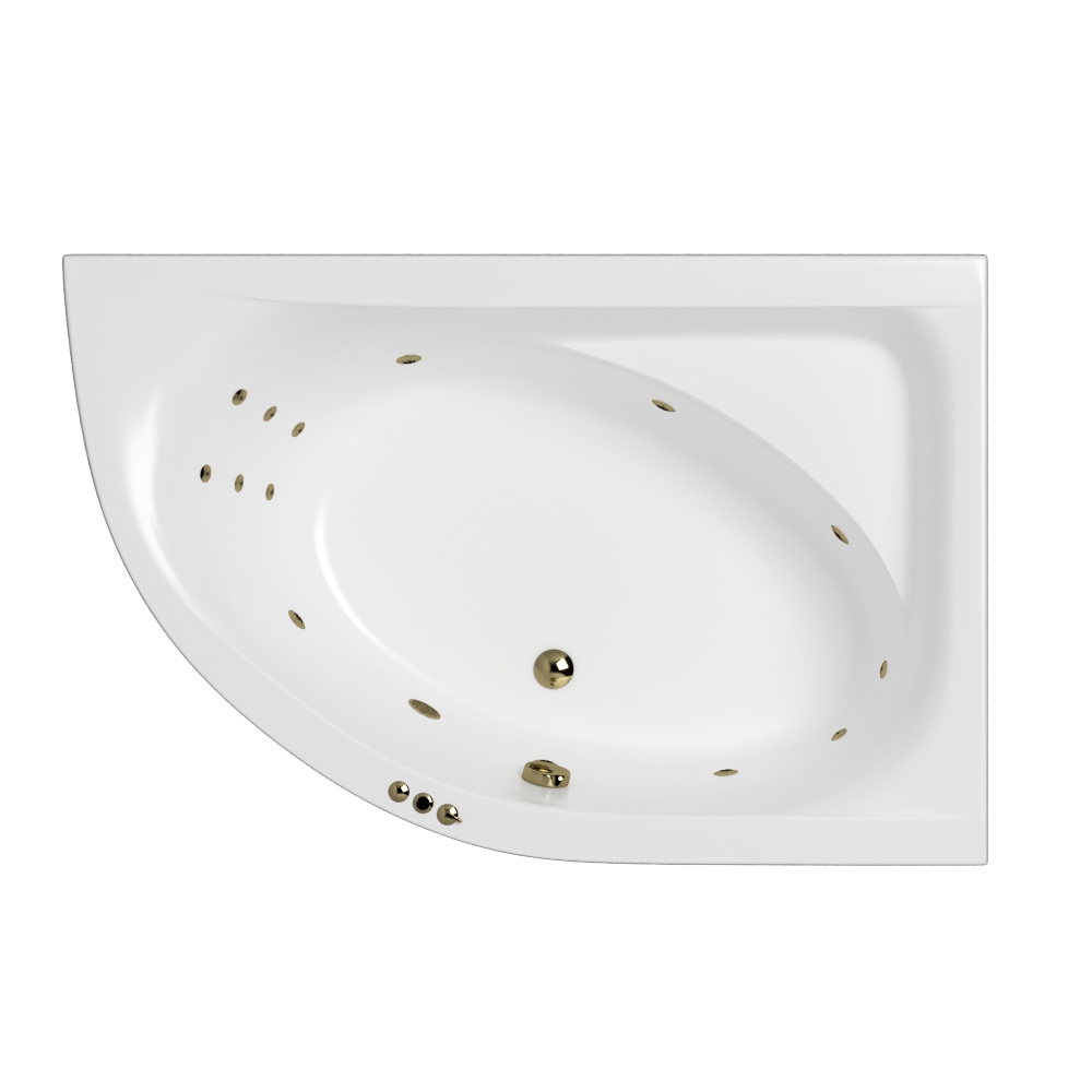 Ванна WHITECROSS Aquarella 170x110 правая SMART бронза