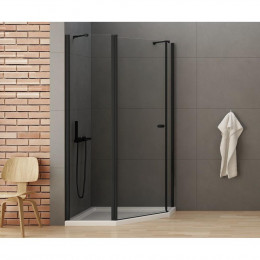 Душевое ограждение NEW TRENDY NEW SOLEO BLACK 100x80x195 K-0614 черный