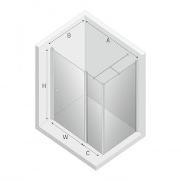 Душевое ограждение NEW TRENDY NEW SOLEO 100x70x195 K-0721 хром