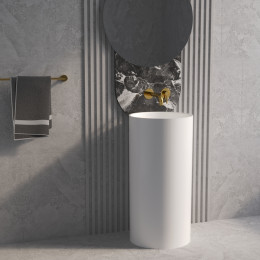 Умывальник WHITECROSS Altar D=43 белый мат иск. камень